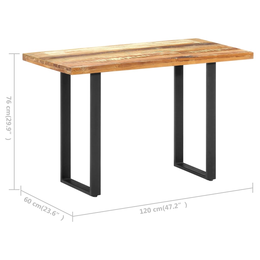 vidaXL Dining Table 47.2"x23.6"x29.9" Solid Reclaimed Wood-0