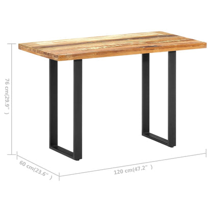 vidaXL Dining Table 47.2"x23.6"x29.9" Solid Reclaimed Wood-0