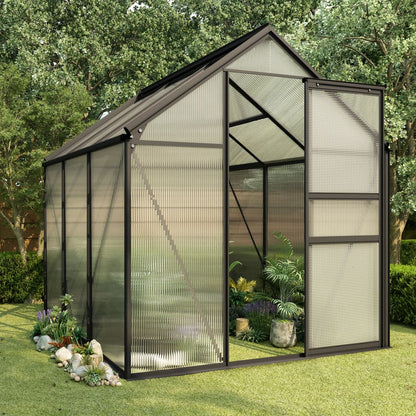 vidaXL Greenhouse Patio Grow House Outdoor Green House Anthracite Aluminum-7