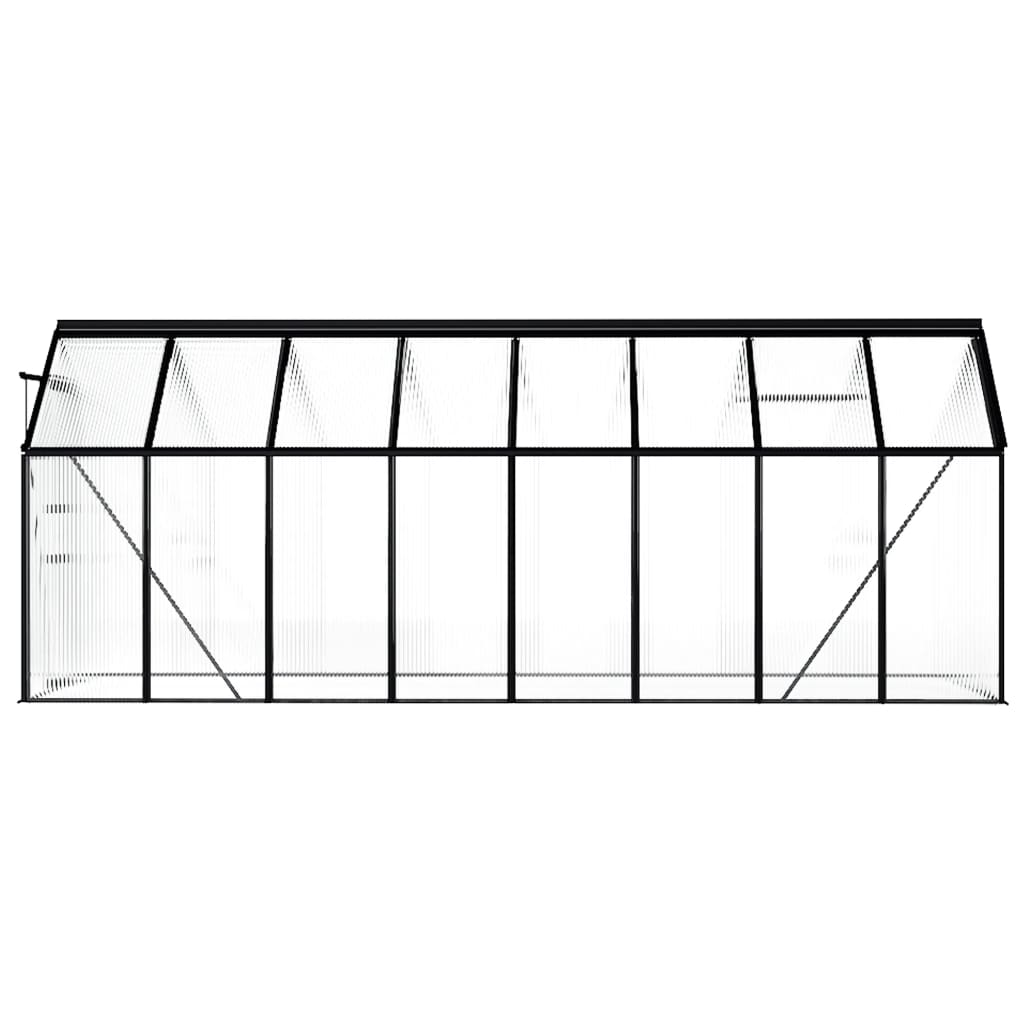 vidaXL Greenhouse Patio Grow House Outdoor Green House Anthracite Aluminum-4