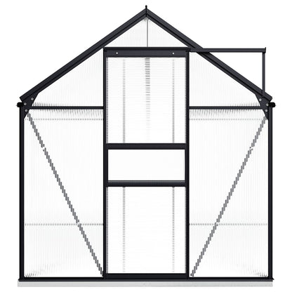 vidaXL Greenhouse Patio Outdoor Grow House with Base Frame Anthracite Aluminum-4