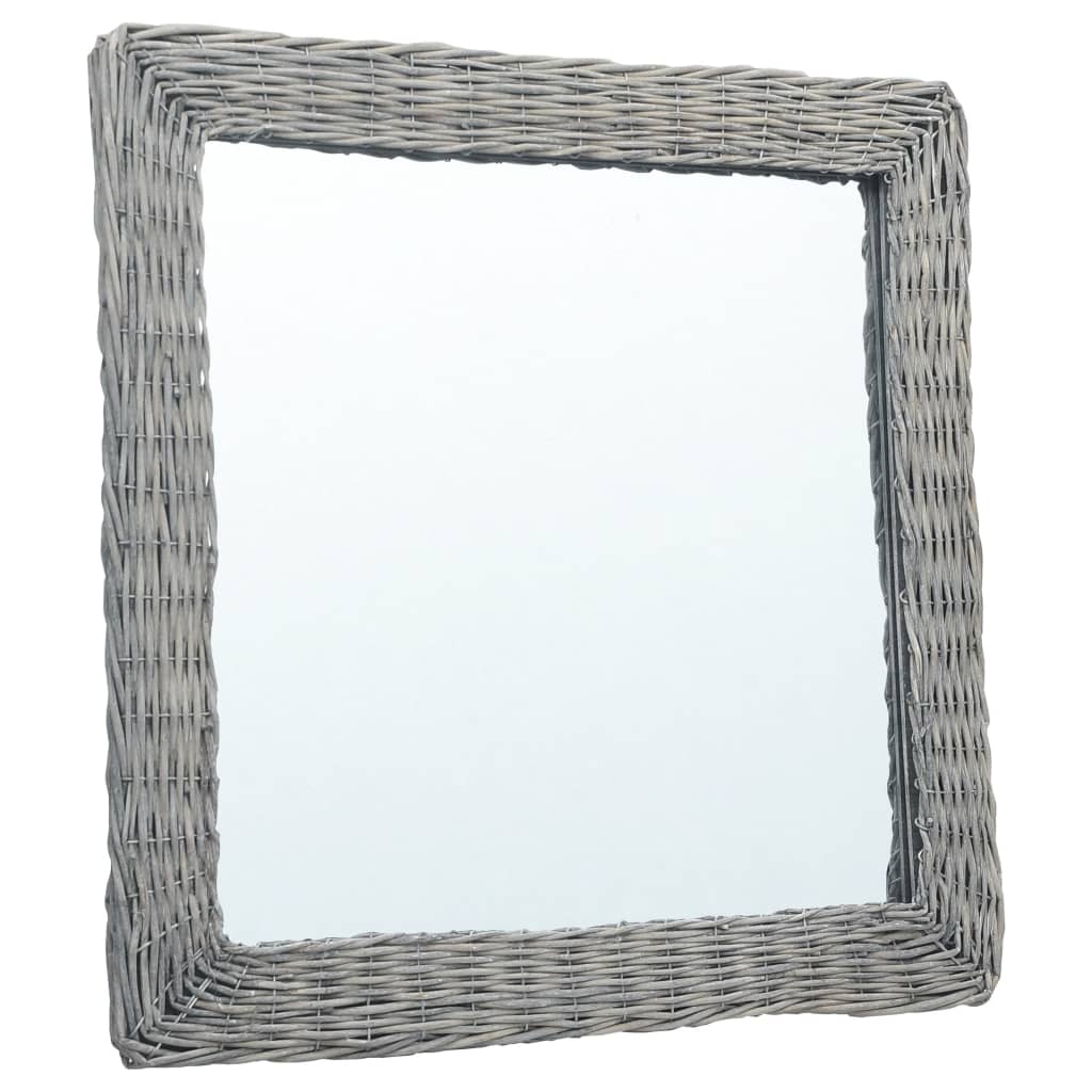 vidaXL Decorative Mirror Wall Mirror Bathroom Hallway Mirror Wicker Frame