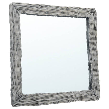 vidaXL Decorative Mirror Wall Mirror Bathroom Hallway Mirror Wicker Frame