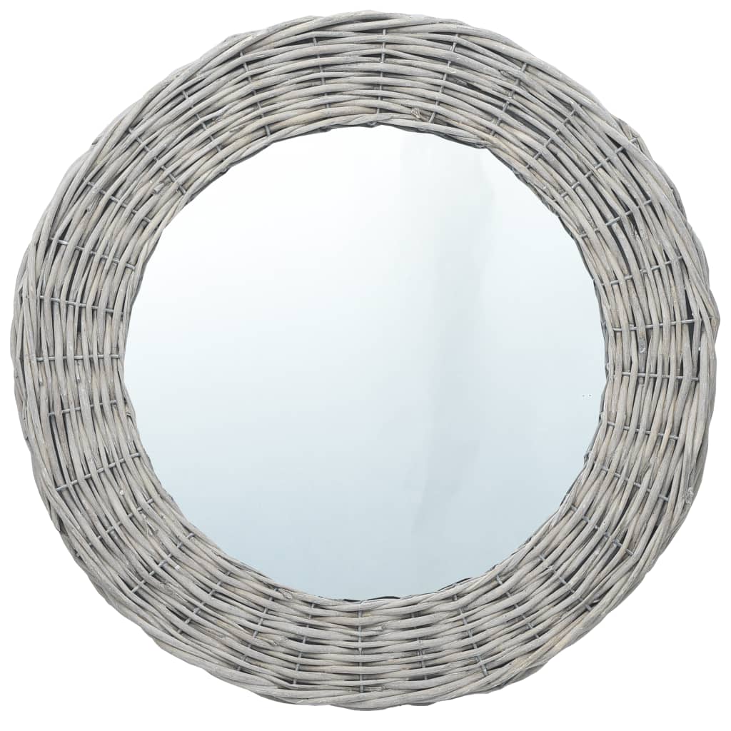 vidaXL Decorative Mirror Wall Mirror Bathroom Hallway Mirror Wicker Frame