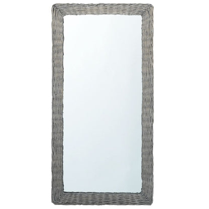 vidaXL Decorative Mirror Wall Mirror Bathroom Hallway Mirror Wicker Frame