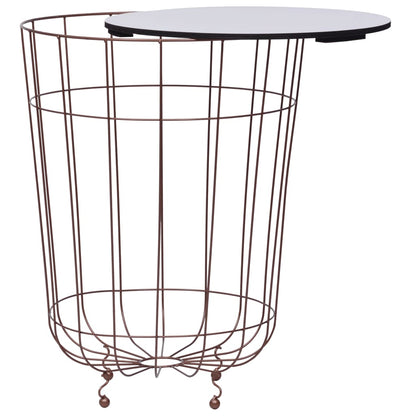 vidaXL Coffee Table Gold Ø 15.7"-1