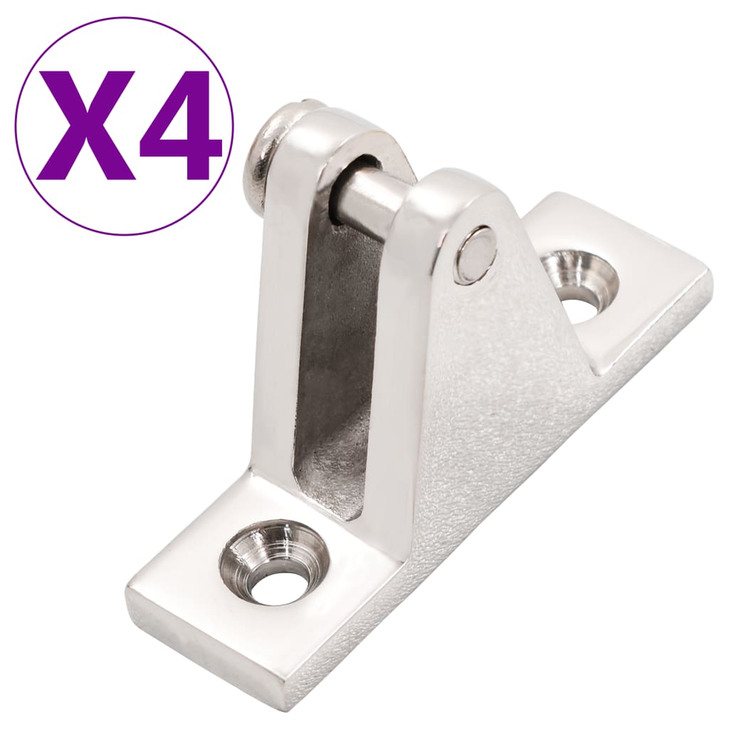 vidaXL Boat Deck Hinges for Bimini Top 4 pcs Stainless Steel-0