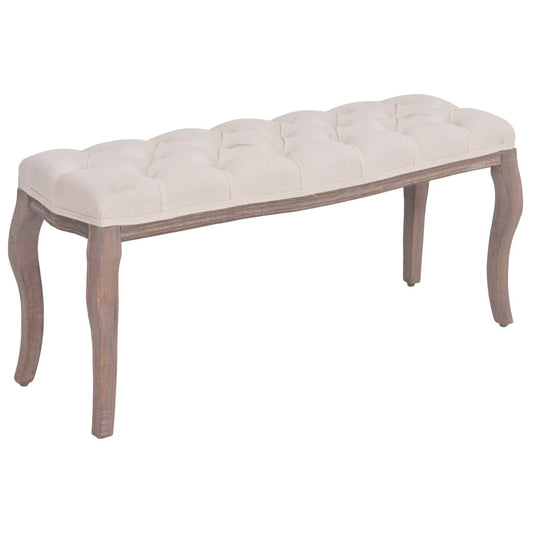 vidaXL Entryway Bench Dining Bench for Bedroom Living Room Fabric Solid Wood-0