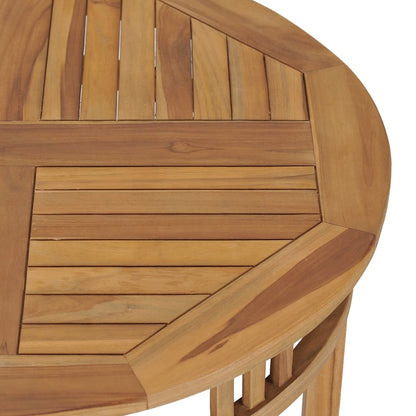 vidaXL Dining Table Ø 31.5" Solid Teak Wood-3