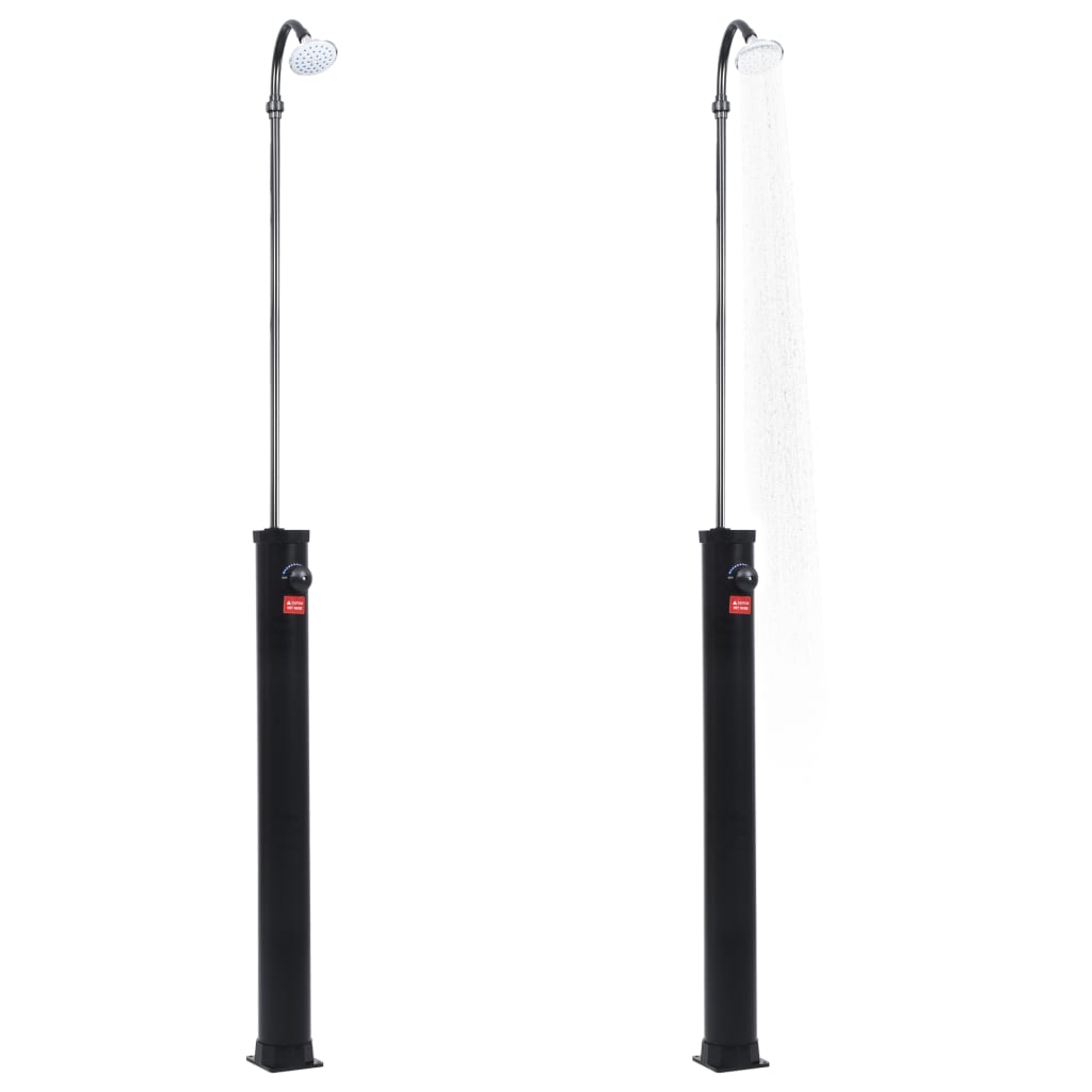 vidaXL Garden Solar Shower Black 84.6" 2.1 gal-1