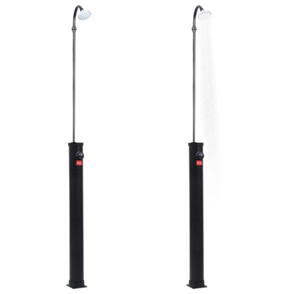 vidaXL Garden Solar Shower Black 84.6" 2.1 gal-1