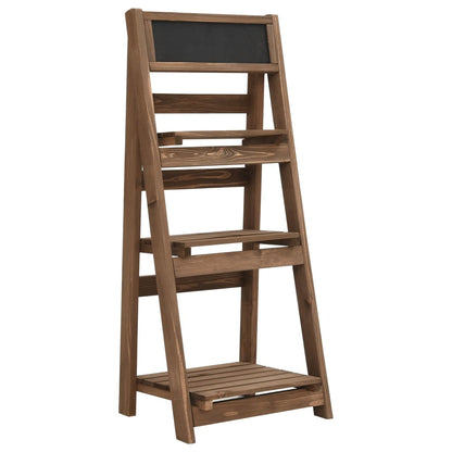 vidaXL 3-Tier Plant Stand with Blackboard 15.7"x11.8"x35.4" Solid Fir Wood-0