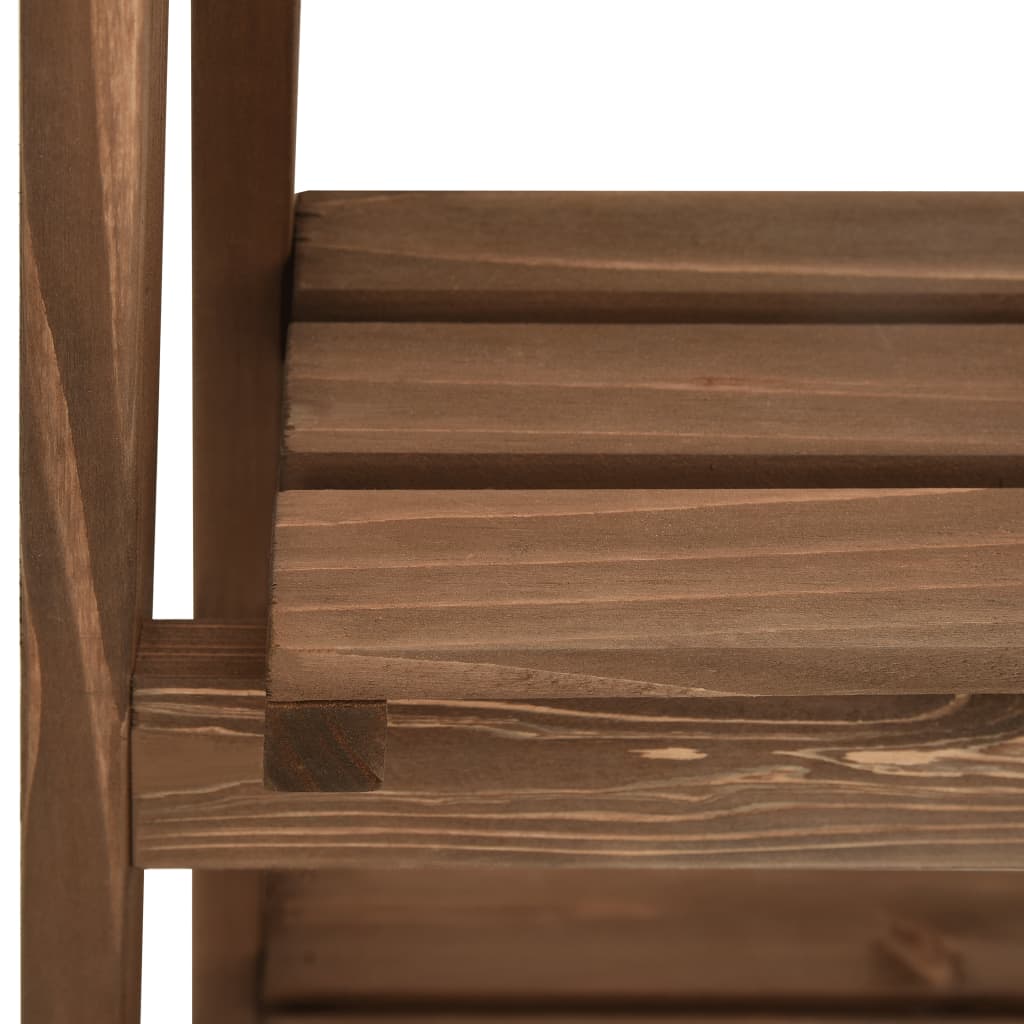 vidaXL 3-Tier Plant Stand with Blackboard 15.7"x11.8"x35.4" Solid Fir Wood-4