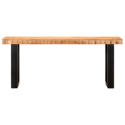 vidaXL Bench 43.3" Solid Rough Mango Wood and Steel-1