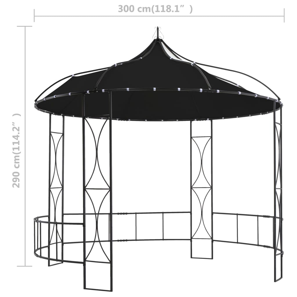 vidaXL Gazebo Outdoor Canopy Party Tent Patio Pavilion Shade with Roof Round-2