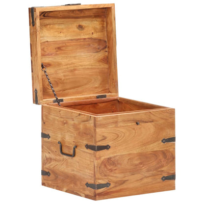vidaXL Chest Bench Hall Wooden Cabinet Storage Box Trunk Solid Wood Acacia-4