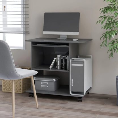 vidaXL Computer Desk Gaming Desk Home Office Table with Shelf Engineered Wood-7