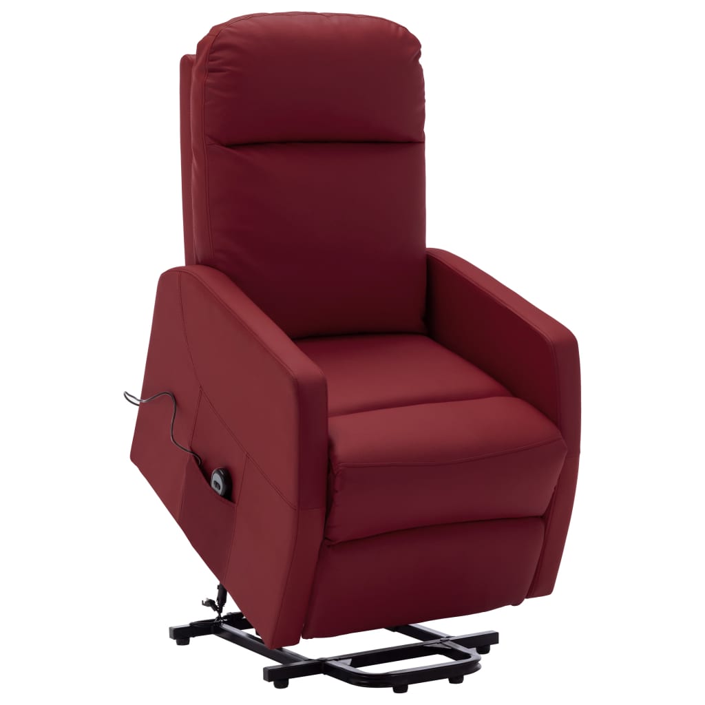 vidaXL Power Lift Recliner Electric Lift Chair for Home Theater Faux Leather-3