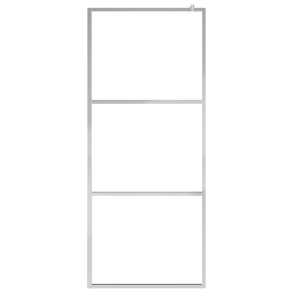 vidaXL Walk-in Shower Wall with Clear ESG Glass 35.4"x76.8"-1