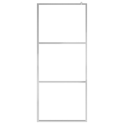 vidaXL Walk-in Shower Wall with Clear ESG Glass 35.4"x76.8"-1