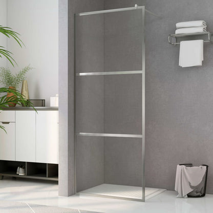 vidaXL Walk-in Shower Wall with Clear ESG Glass 35.4"x76.8"-0