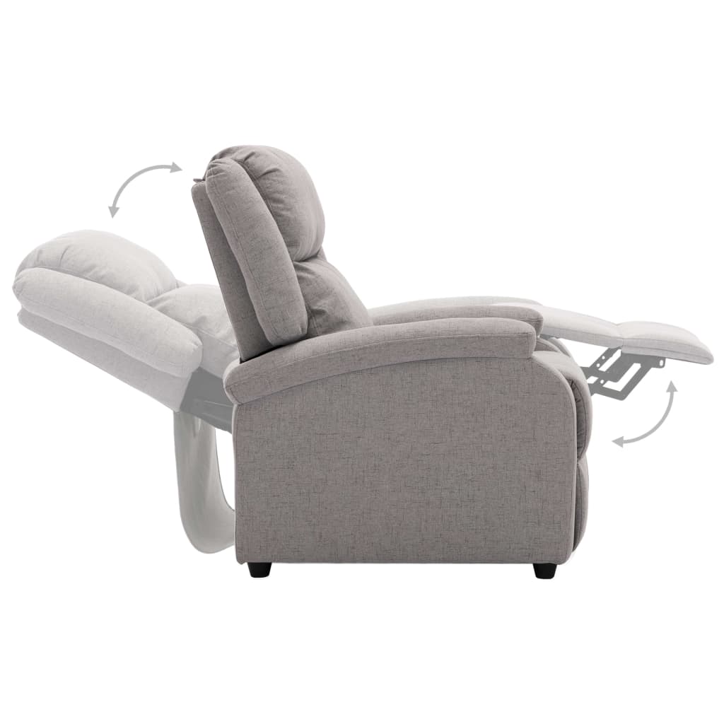 vidaXL Recliner Chair TV Recliner Sofa Seating with Adjustable Footrest Fabric-2