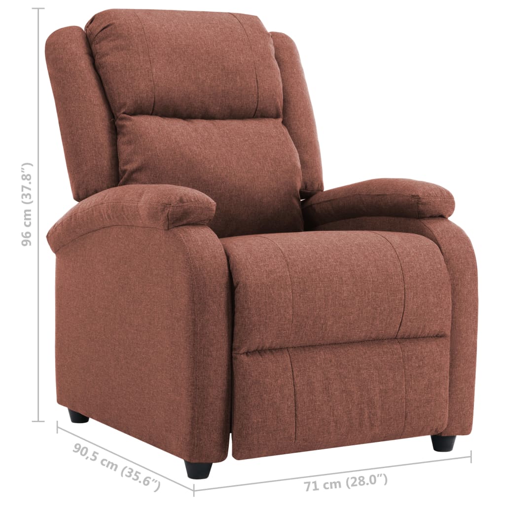 vidaXL Recliner Chair TV Recliner Sofa Seating with Adjustable Footrest Fabric-1