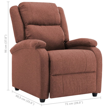vidaXL Recliner Chair TV Recliner Sofa Seating with Adjustable Footrest Fabric-1