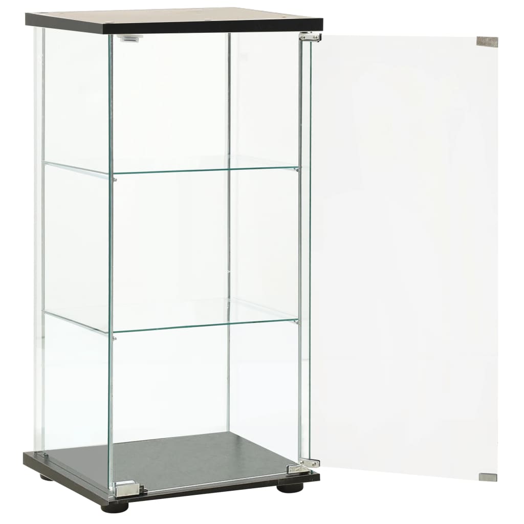 vidaXL Storage Cabinet Bookshelf 4-Shelf Glass Display Cabinet Tempered Glass-3