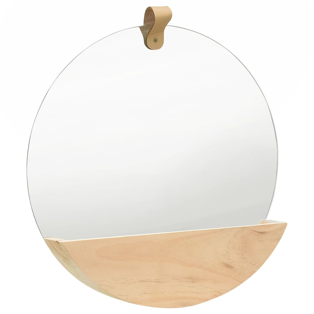 vidaXL Hanging Mirror Wall Mirror with Storage Bathroom Mirror Solid Pinewood-3