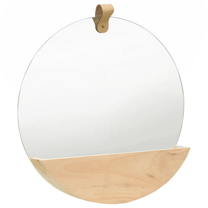 vidaXL Hanging Mirror Wall Mirror with Storage Bathroom Mirror Solid Pinewood-3