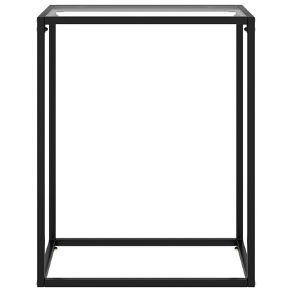 vidaXL Console Table Transparent 23.6"x13.8"x29.5" Tempered Glass-1