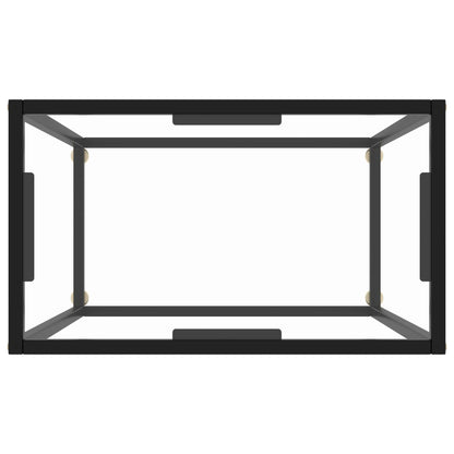 vidaXL Console Table Transparent 23.6"x13.8"x29.5" Tempered Glass-3