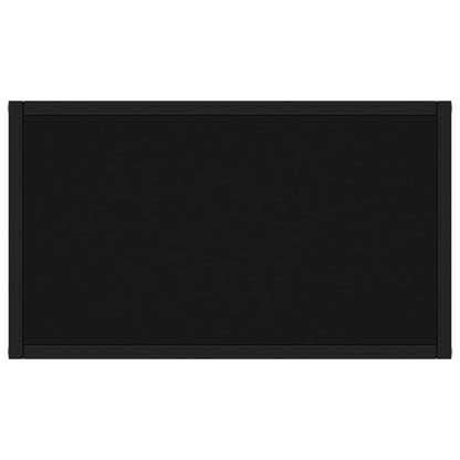 vidaXL Console Table Black 23.6"x13.8"x29.5" Tempered Glass-2