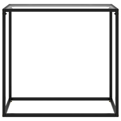 vidaXL Console Table Transparent 31.5"x13.8"x29.5" Tempered Glass-1