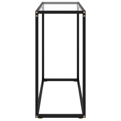 vidaXL Console Table Transparent 31.5"x13.8"x29.5" Tempered Glass-2
