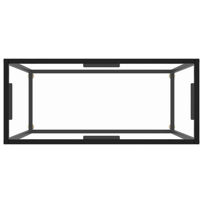 vidaXL Console Table Transparent 31.5"x13.8"x29.5" Tempered Glass-3