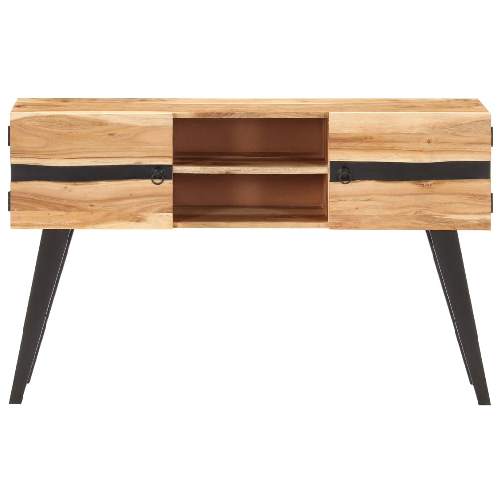 vidaXL Sideboard 47.2"x11.8"x29.5" Solid Acacia Wood-4