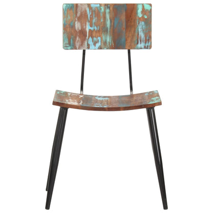 vidaXL Dining Chairs 4 pcs Solid Reclaimed Wood-3