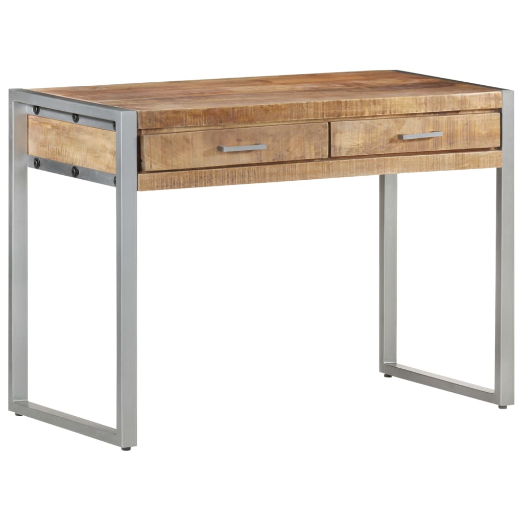 vidaXL Desk 42.5"x19.7"x29.5" Rough Mango Wood-1