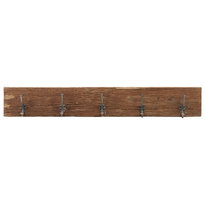 vidaXL Hall Hanger with 5 Hooks 39.4"x1"x5.9" Solid Reclaimed Wood-2
