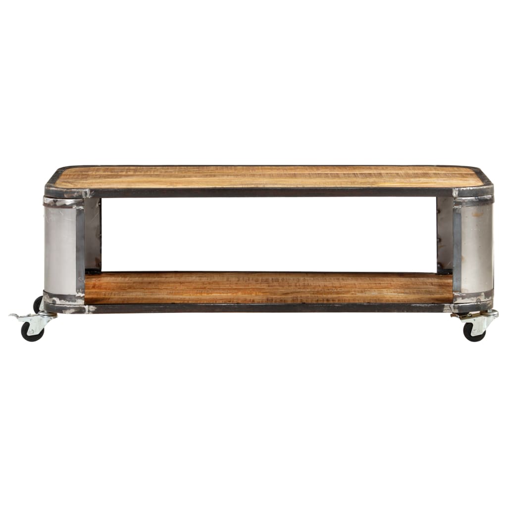 vidaXL Coffee Table 39.4"x19.7"x13.8" Solid Mango Wood-2
