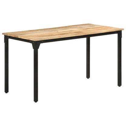 vidaXL Dining Table Kitchen Table Dining Room Dinner Table Rough Mango Wood-4