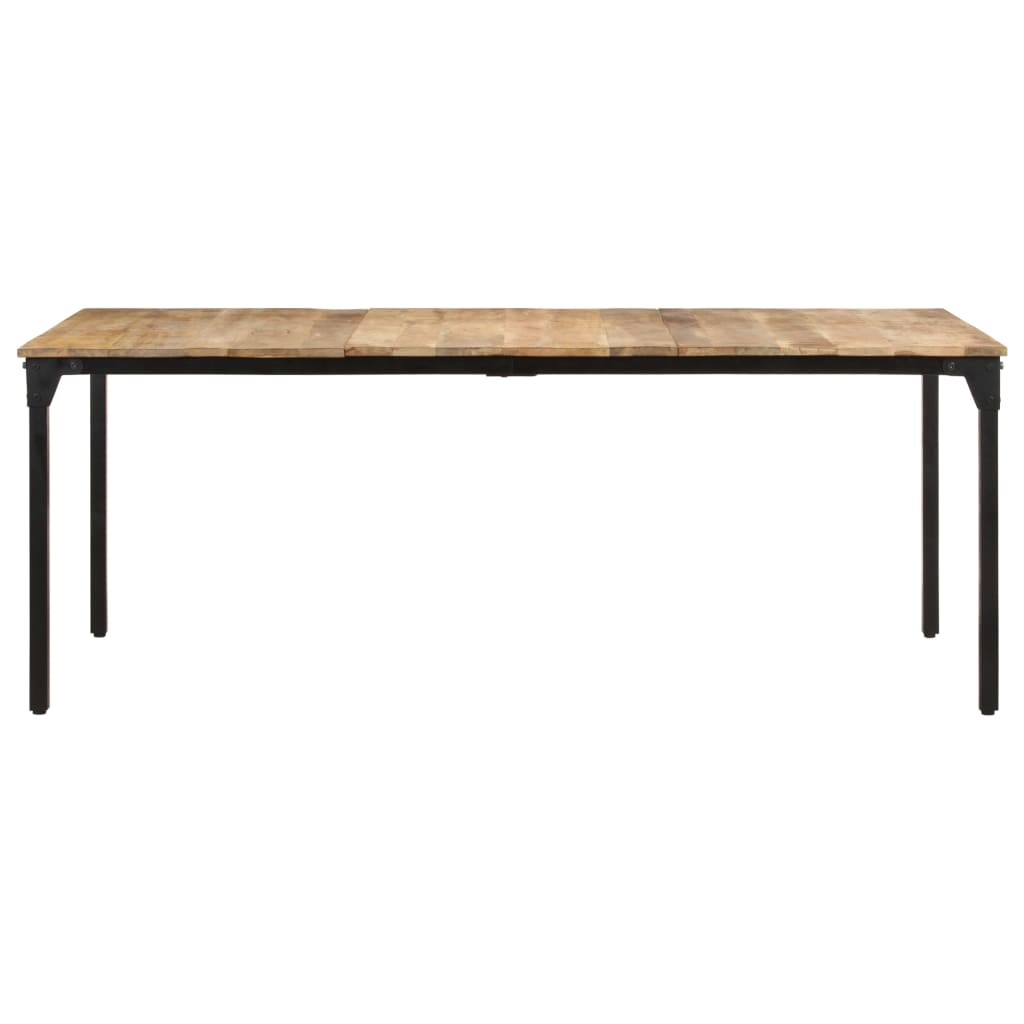 vidaXL Dining Table Kitchen Table Dining Room Dinner Table Rough Mango Wood-2