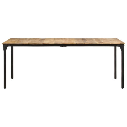 vidaXL Dining Table Kitchen Table Dining Room Dinner Table Rough Mango Wood-2