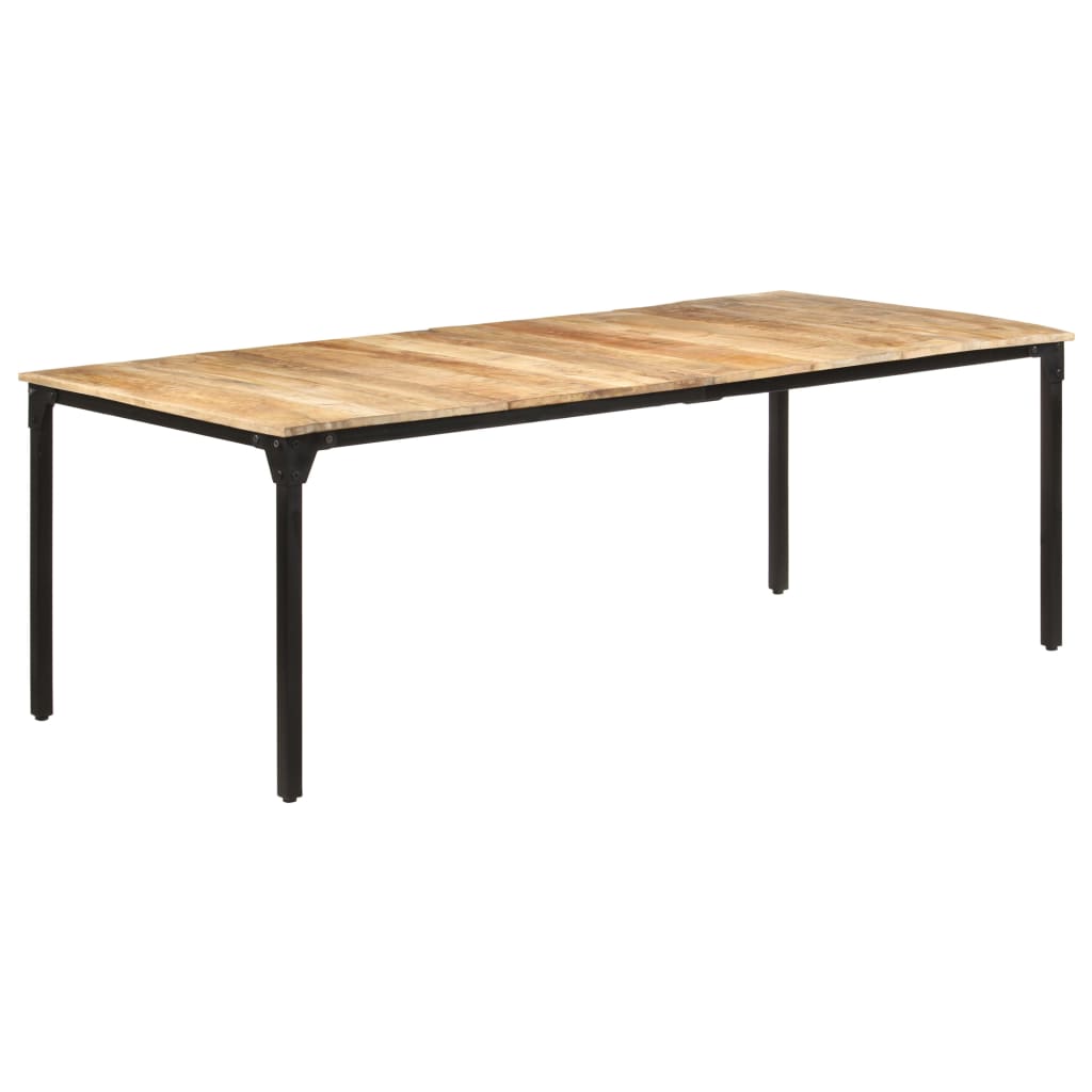 vidaXL Dining Table Kitchen Table Dining Room Dinner Table Rough Mango Wood-3