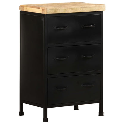 vidaXL Sideboard 18.5"x13.8"x29.9" Rough Mango Wood-0