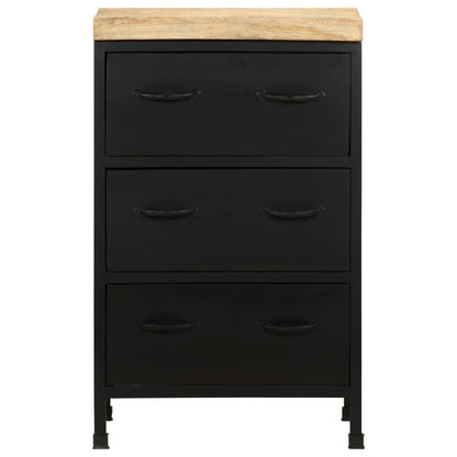 vidaXL Sideboard 18.5"x13.8"x29.9" Rough Mango Wood-3