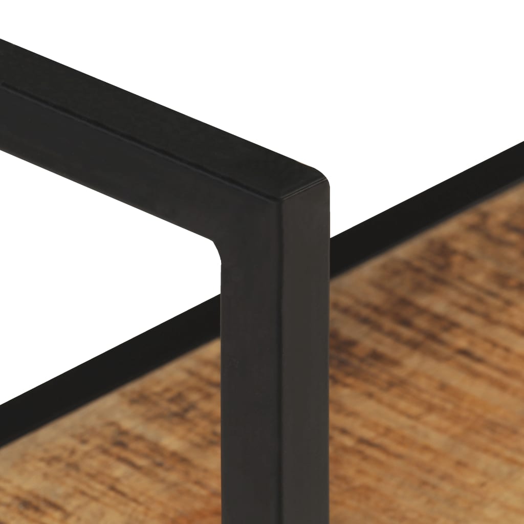 vidaXL Wall Shelf 23.6"x7.9"x33.5" Rough Mango Wood-4