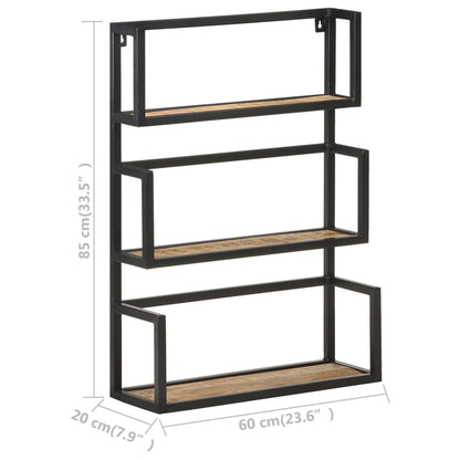 vidaXL Wall Shelf 23.6"x7.9"x33.5" Rough Mango Wood-0